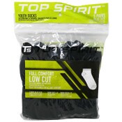 Wholesale - 5pk MED. BLACK FULL CUSHIONED LOW CUT SOCKS, UPC: 191730263565